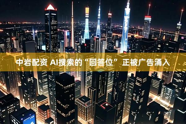 中岩配资 AI搜索的“回答位” 正被广告涌入