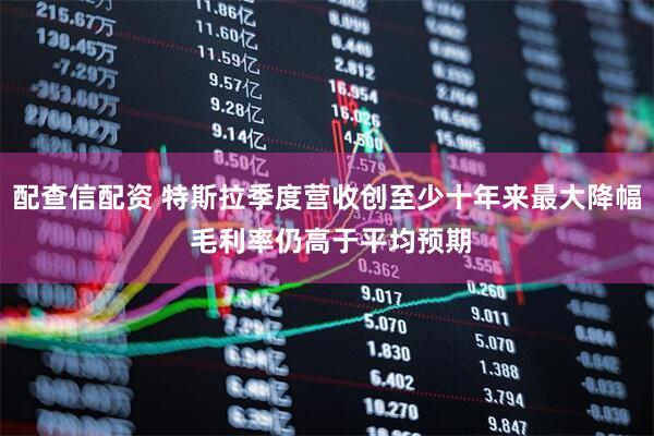 配查信配资 特斯拉季度营收创至少十年来最大降幅 毛利率仍高于平均预期